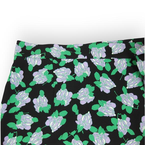 Sz12 DVF DianeVonFurstenberg Elma Floral Cady Midi Wrap Skirt Green - Picture 12 of 16
